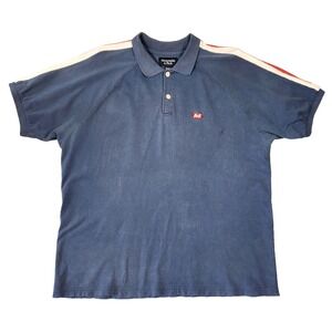 Abercrombie & Fitch Mens XL Polo Shirt Y2k Embroidered Beach Grunge Punk Baggy